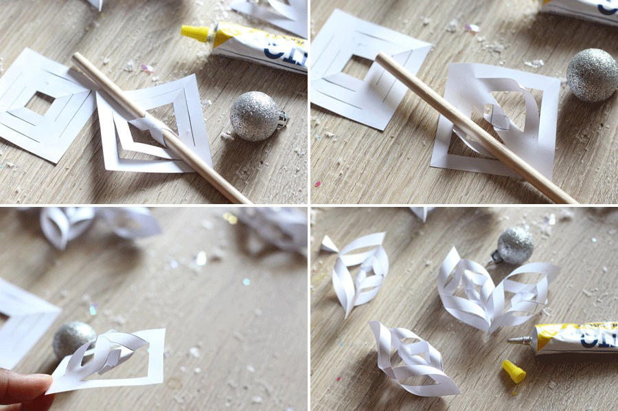 Flocons en papier DIY