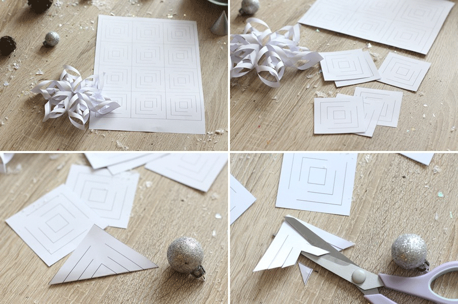 Flocons en papier DIY