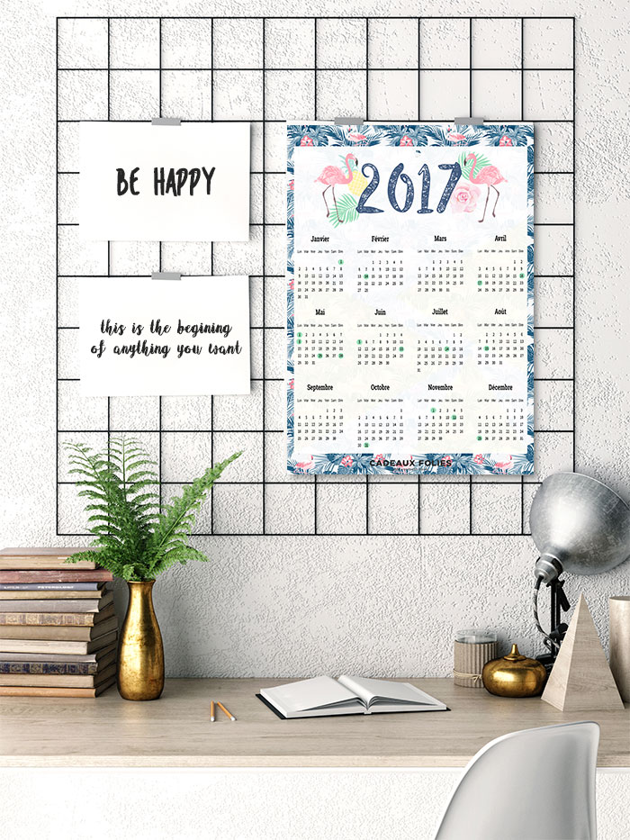 Le calendrier 2017 à imprimer
