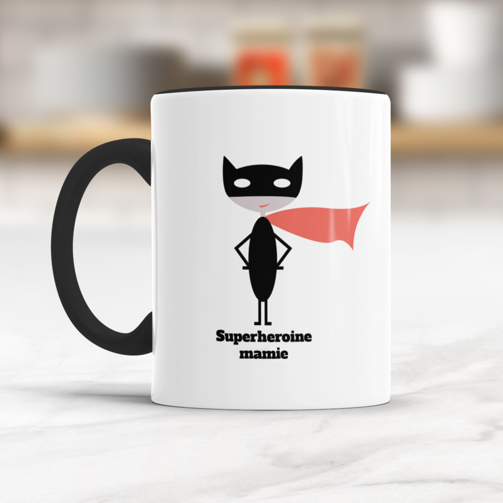 Idées cadeaux 1 - Tasse personnalisable super-héroine