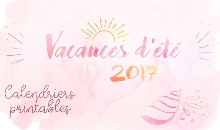 Calendriers été 2017