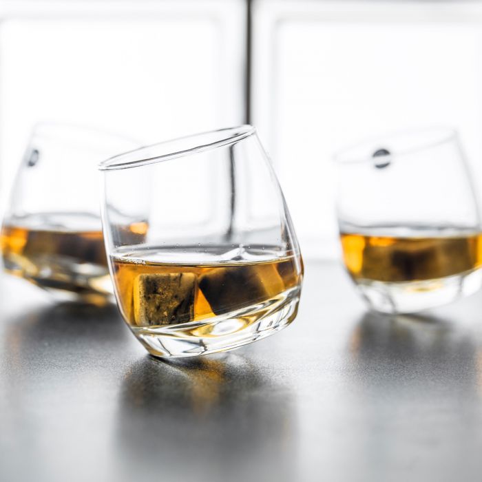 Set de 6 verres à Whisky toupie