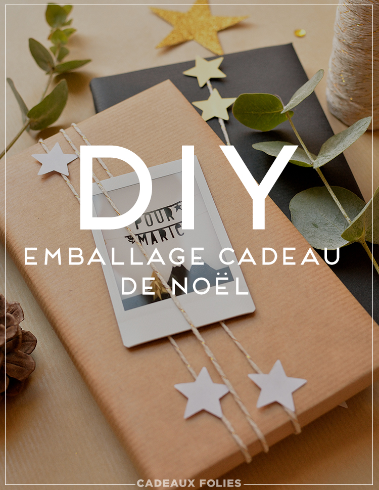 Fabrique un magnifique emballage cadeau de Noël maison