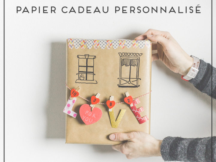 papier cadeau personnalisé st valentin