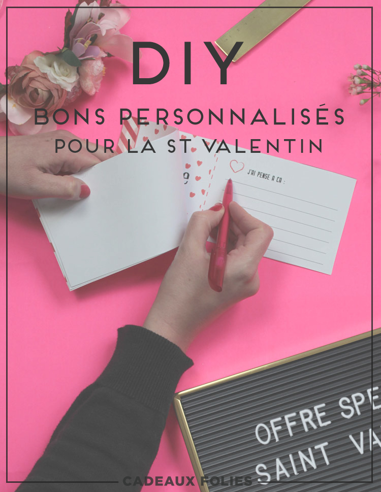 Chéquier de 20 Bons Cadeaux pour la Saint-Valentin