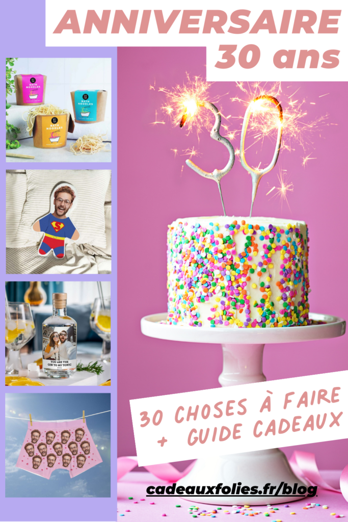 CARTE GÉANTE - BON ANNIVERSAIRE 30 ANS - GÂTEAU – Chant-O-Fêtes Party