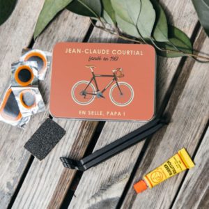 Kit de réparation de pneu de vélo personnalisé avec un texte