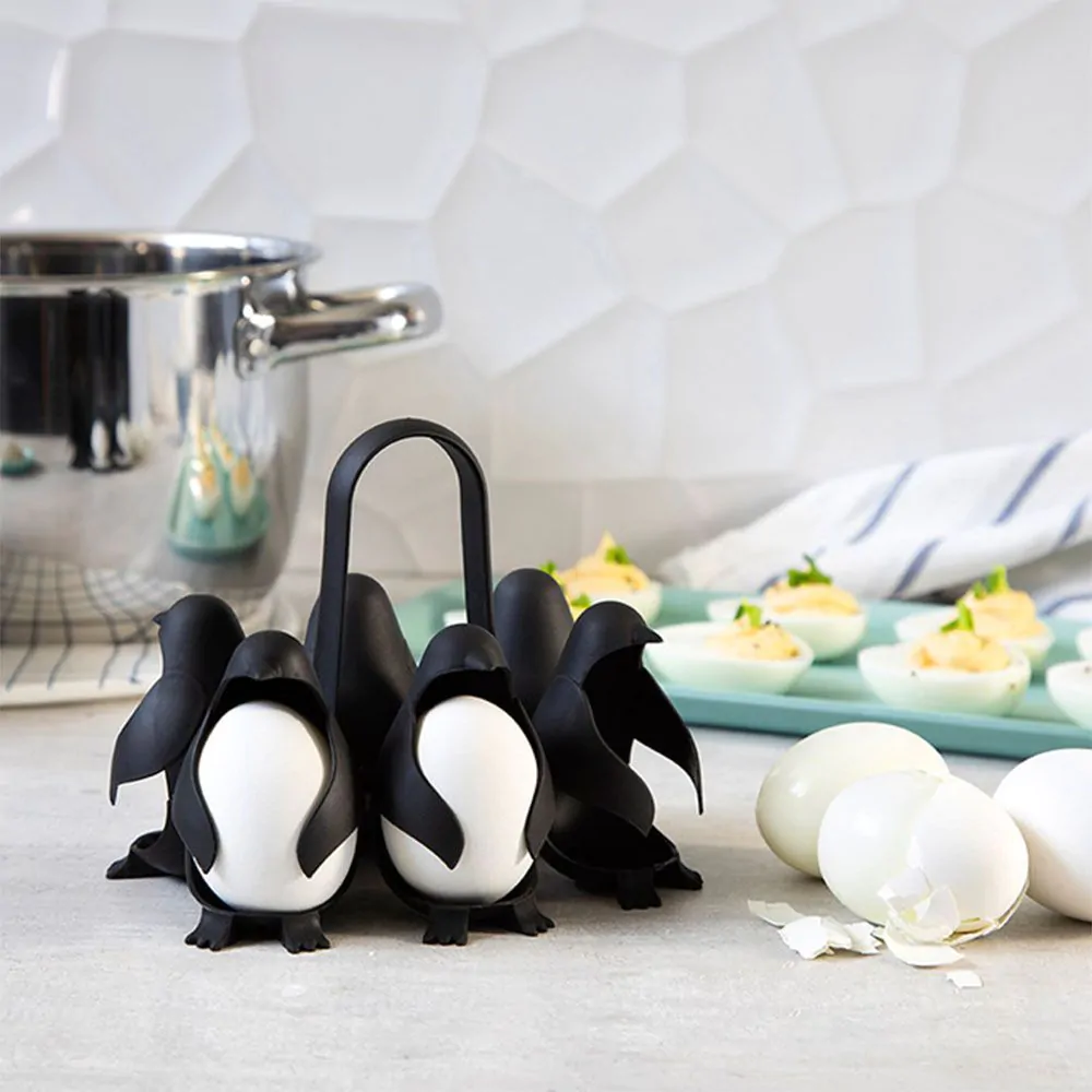Idée cadeaux pâques pour filles supports à œufs par 6 en forme de pingouins