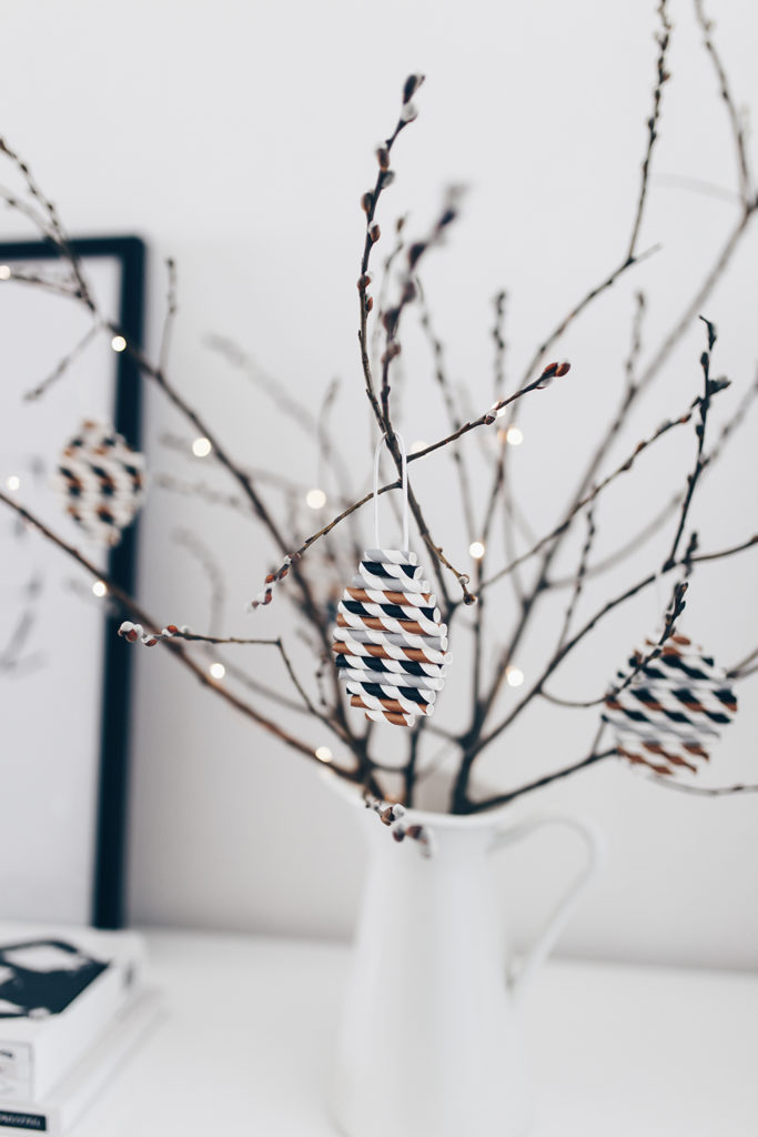 Notre DIY terminé et utilisé pour décorer un arbre de Pâque