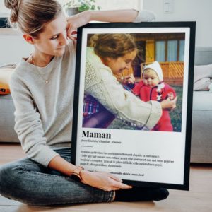 Poster personnalisé avec une photo et la définition d'une maman
