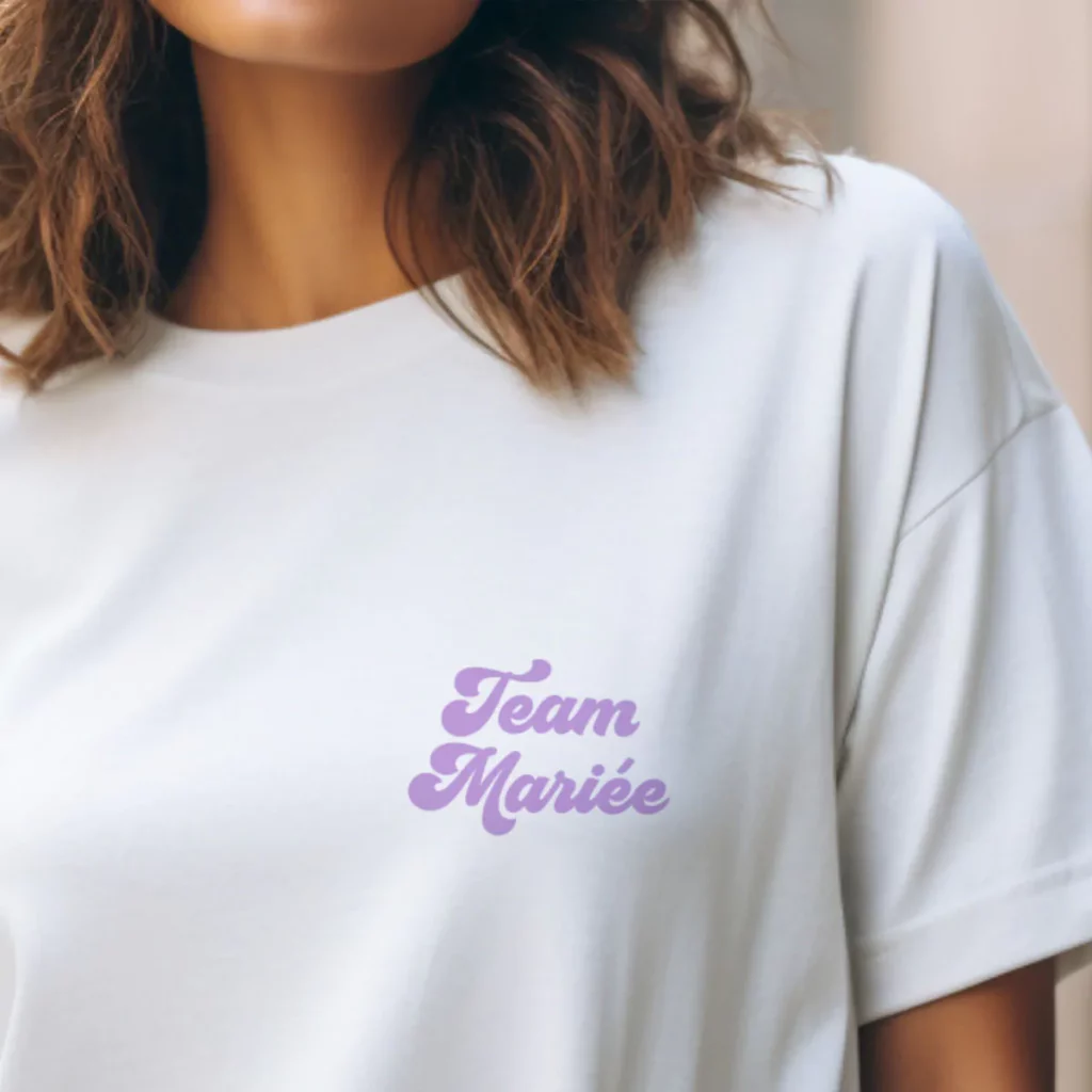 T-shirt personnalisé Team mariée