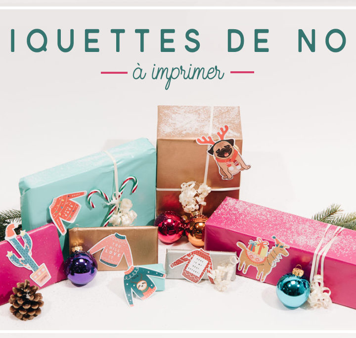 etiquettes cadeaux noel