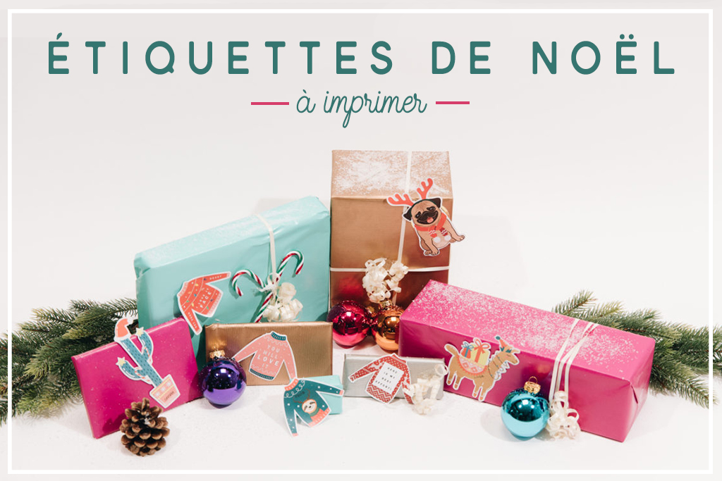 etiquettes cadeaux noel