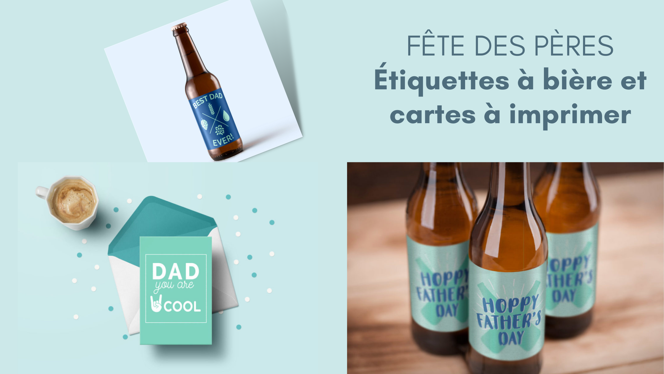 Fête des Pères 2024 étiquettes et carte fete des Peres à imprimer