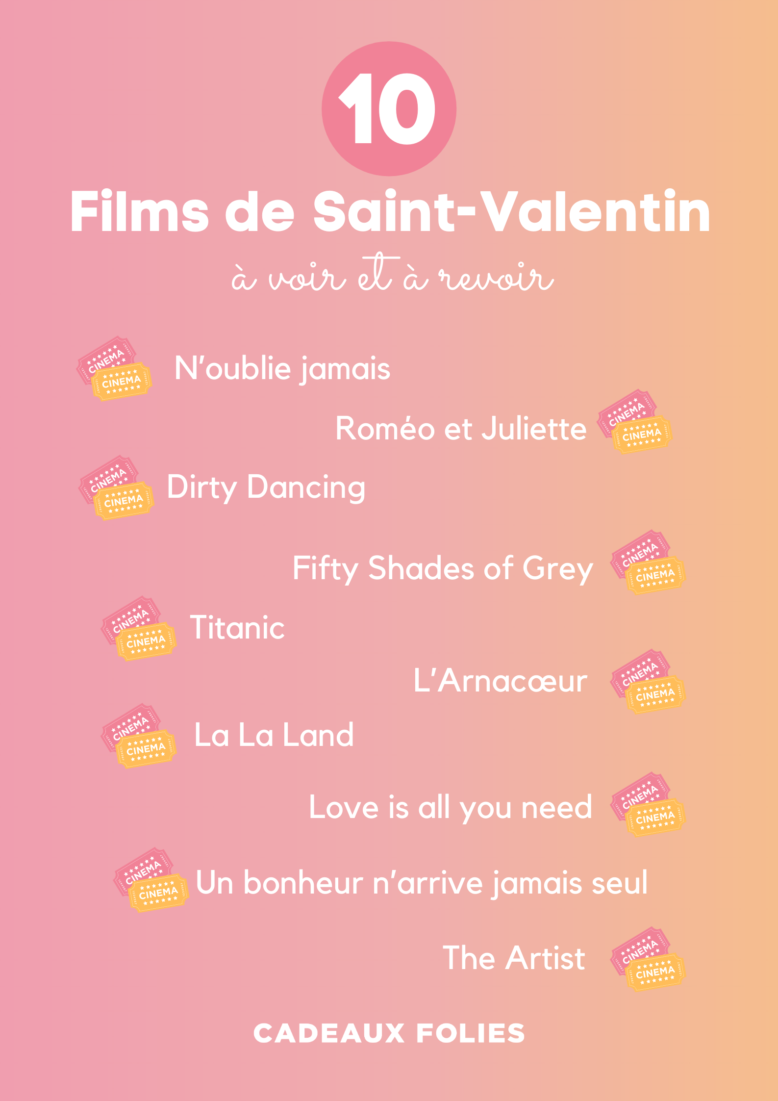 Films de Saint-Valentin à voir et à revoir