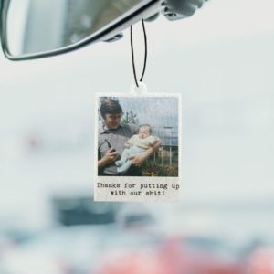 Désodorisant voiture personnalisé avec Père et fils Design Polaroïd