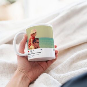 Mug avec une photo au style instagram