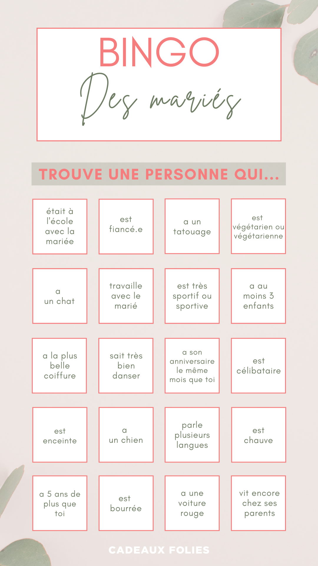 8 jeux de mariage pour divertir les hôtes Le Blog de CadeauxFolies