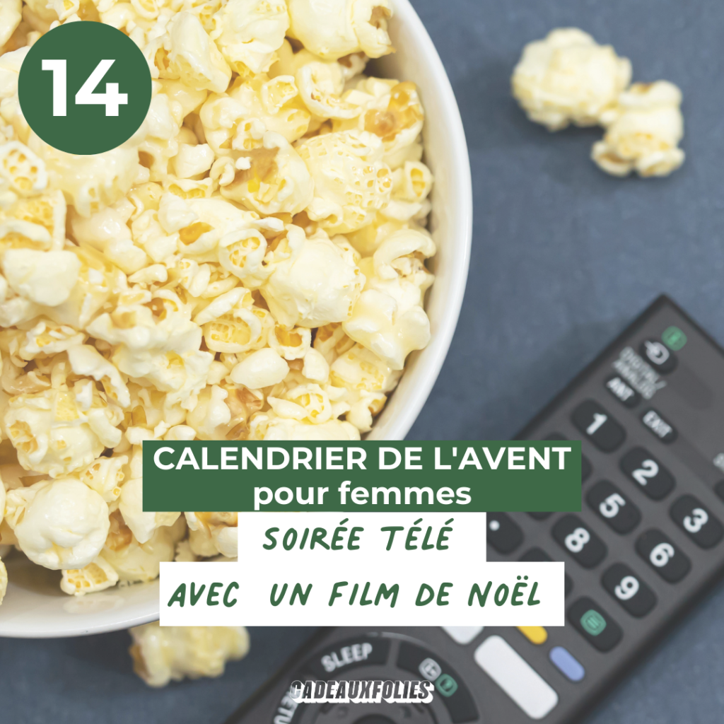 Calendrier de l'avent femme, Les meilleures idées Récipient de pop-corn et télécommande