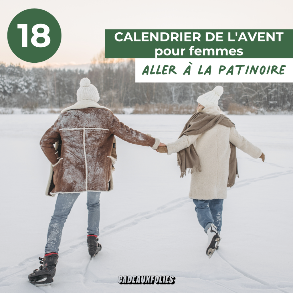 Homme et femme faisant du patin à glace dehors