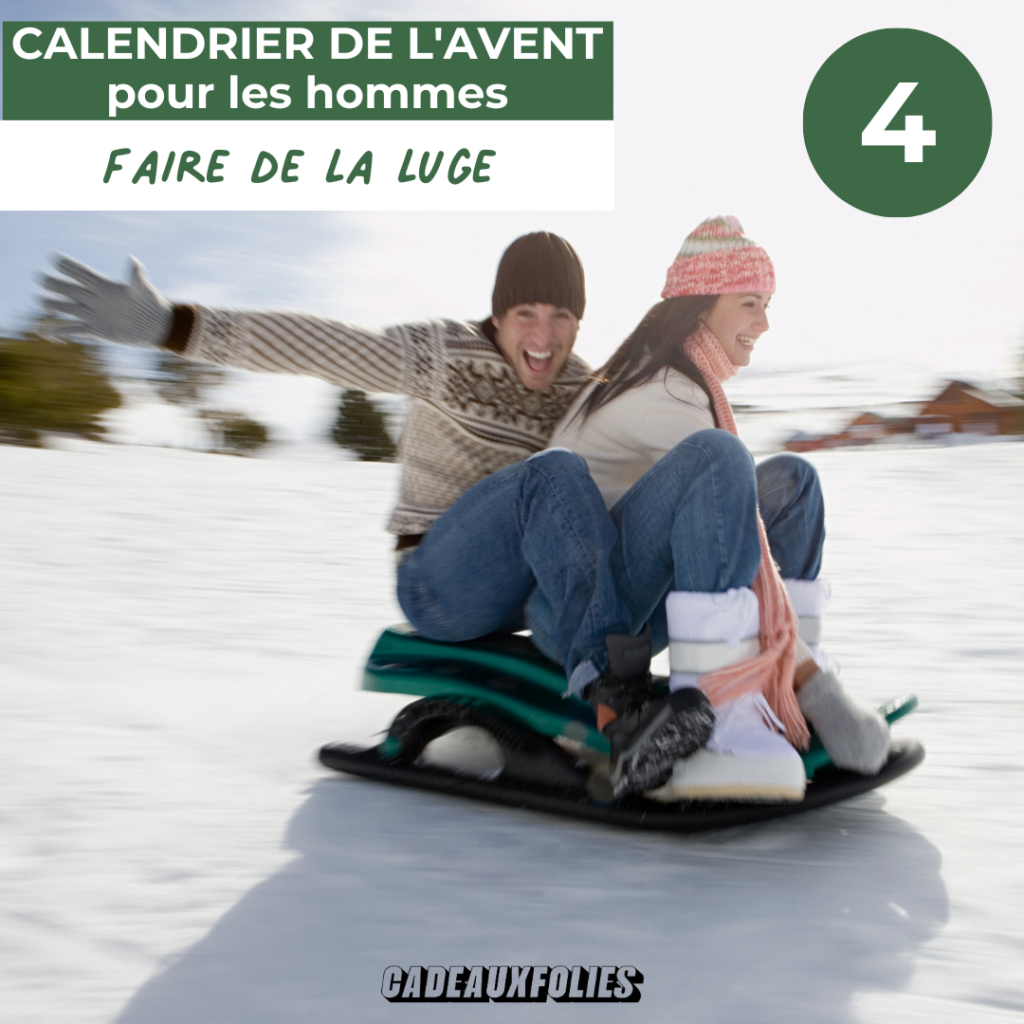 couple sur une luge