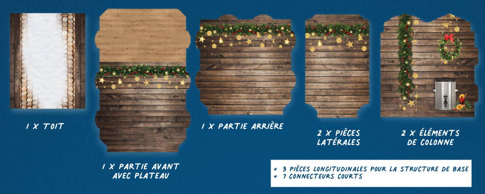 Marché de Noël chez soi : mode d'emploi pour le montage du stand e vin chaud en carton