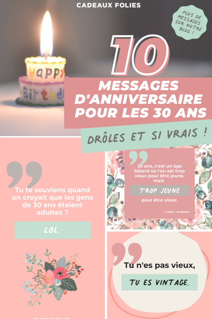 10 Messages D Anniversaire Pour Les 30 Ans L Age N Est Qu Un Nombre Le Blog De Cadeauxfolies