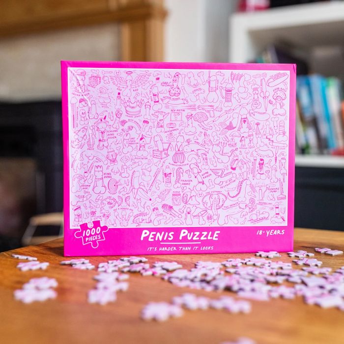 Puzzle motif plein de petits pénis