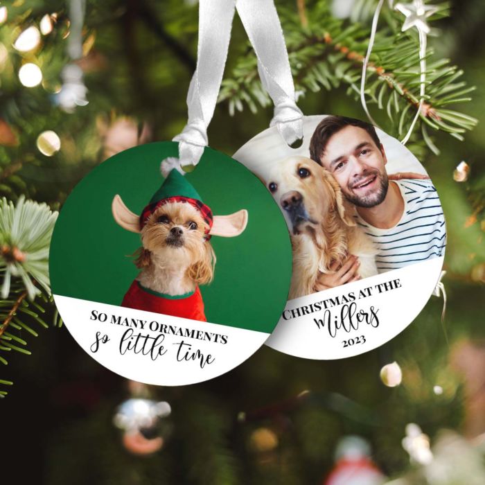 2 pendentifs personnalisés pour le sapin de Noel