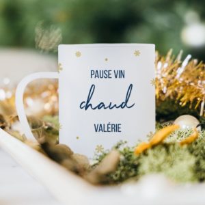 Tasse en verre opaque personnalisée avec texte