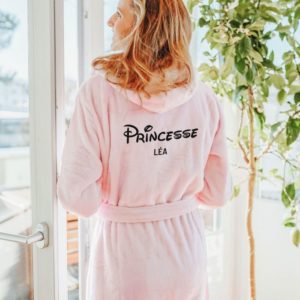 Peignoir personnalisé avec Princesse et le prénom