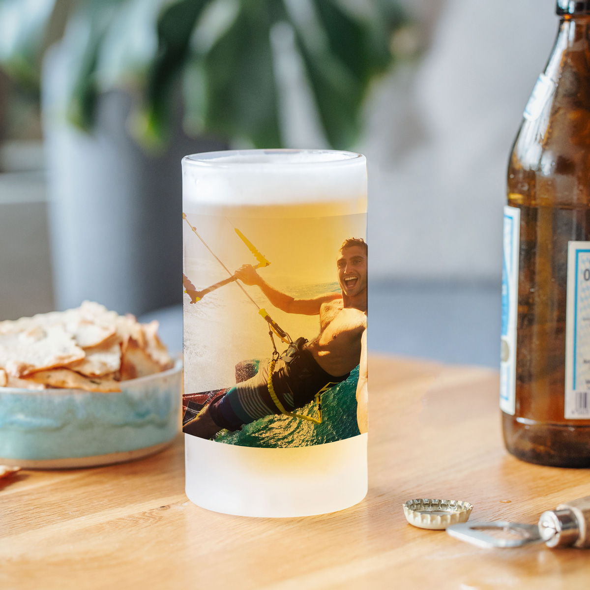 Chope de bière avec 5 Photos