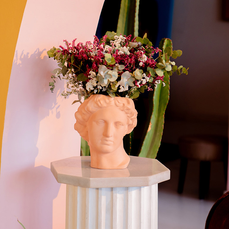 Vase Apollon en terre cuite
