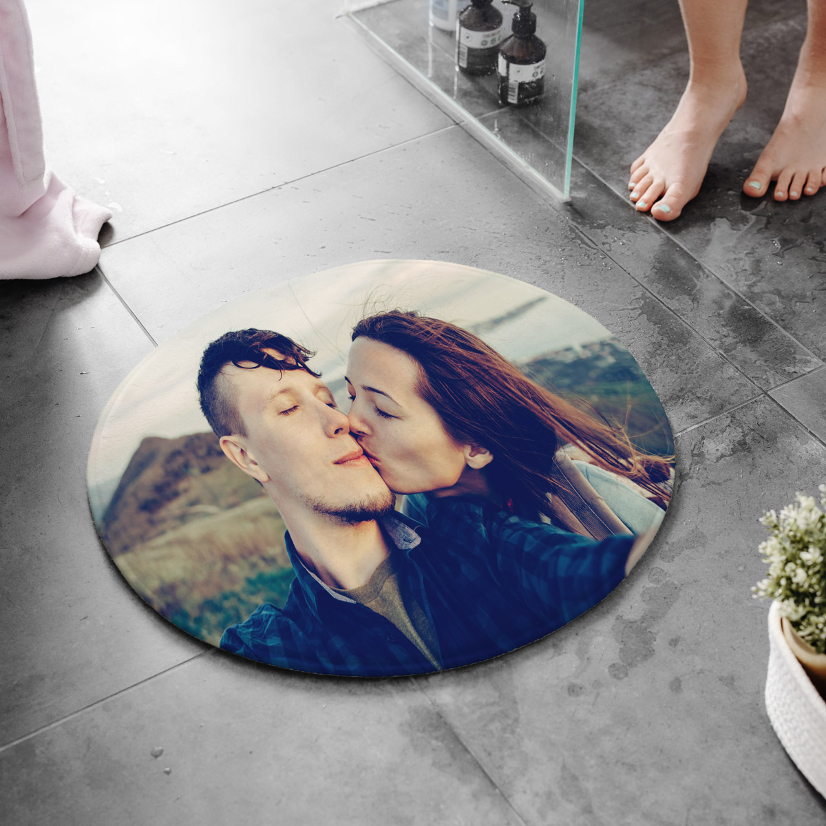 Tapis de Bain Photo Personnalisable