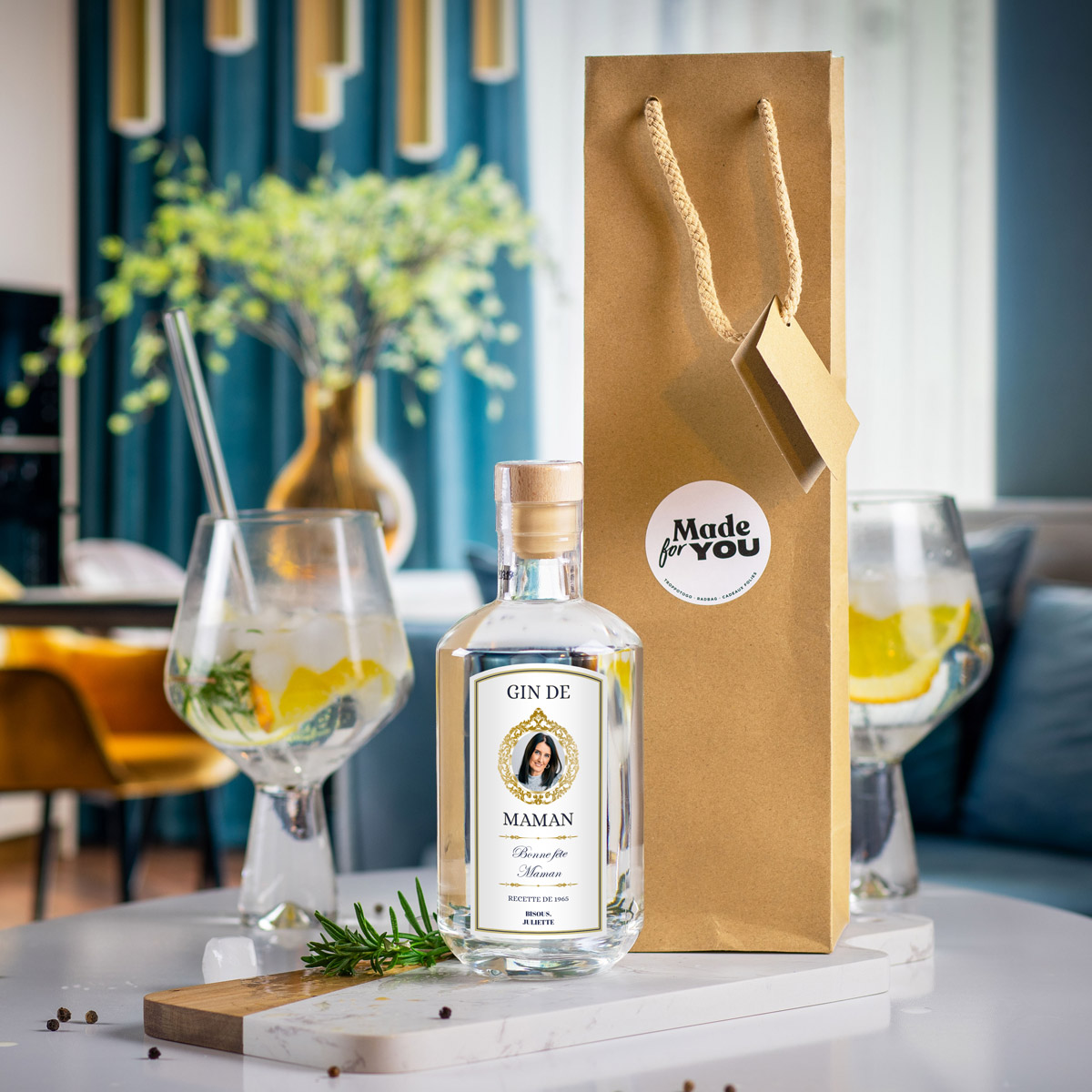Gin personnalisé pour un anniversaire