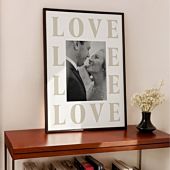 Poster personnalisé avec inscription Love et photo