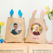 Panier de Pâques personnalisé avec photo et prénom