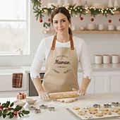 Tablier de cuisine personnalisé avec laurier et texte