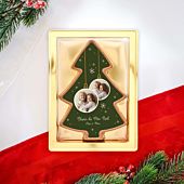 Chocolat personnalisé Sapin avec 2 photos et texte