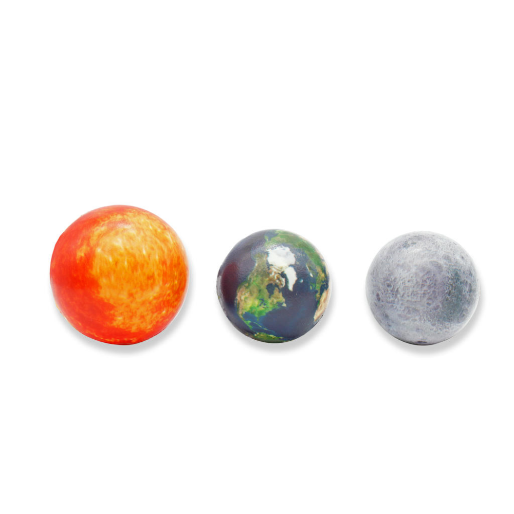 Balles anti-stress Soleil, Lune et Terre