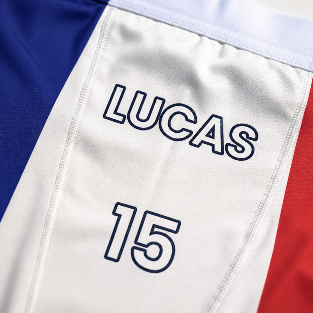 Caleçon personnalisé avec drapeau et texte