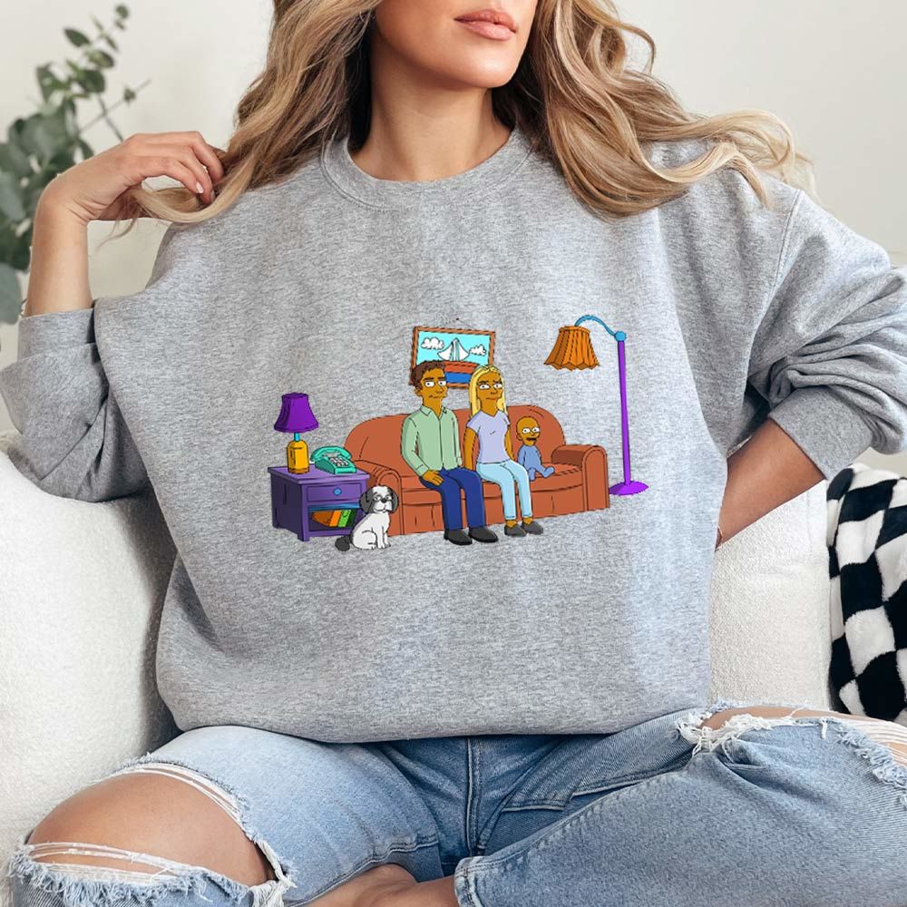 Pull personnalisé Famille cartoon - Illustration