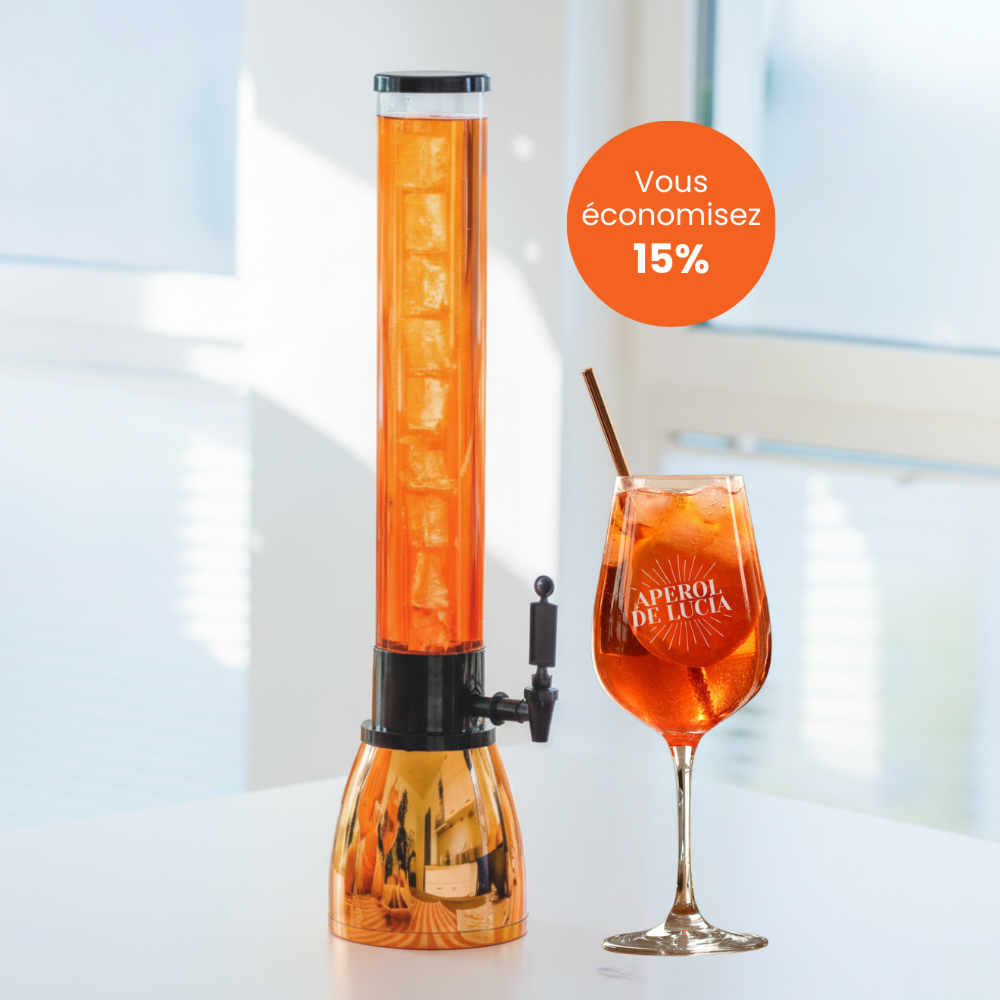Geschenkset Aperol Glas und Getränketurm