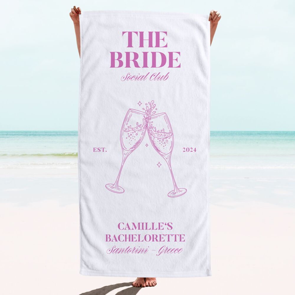 Serviette personnalisée avec boisson et slogan