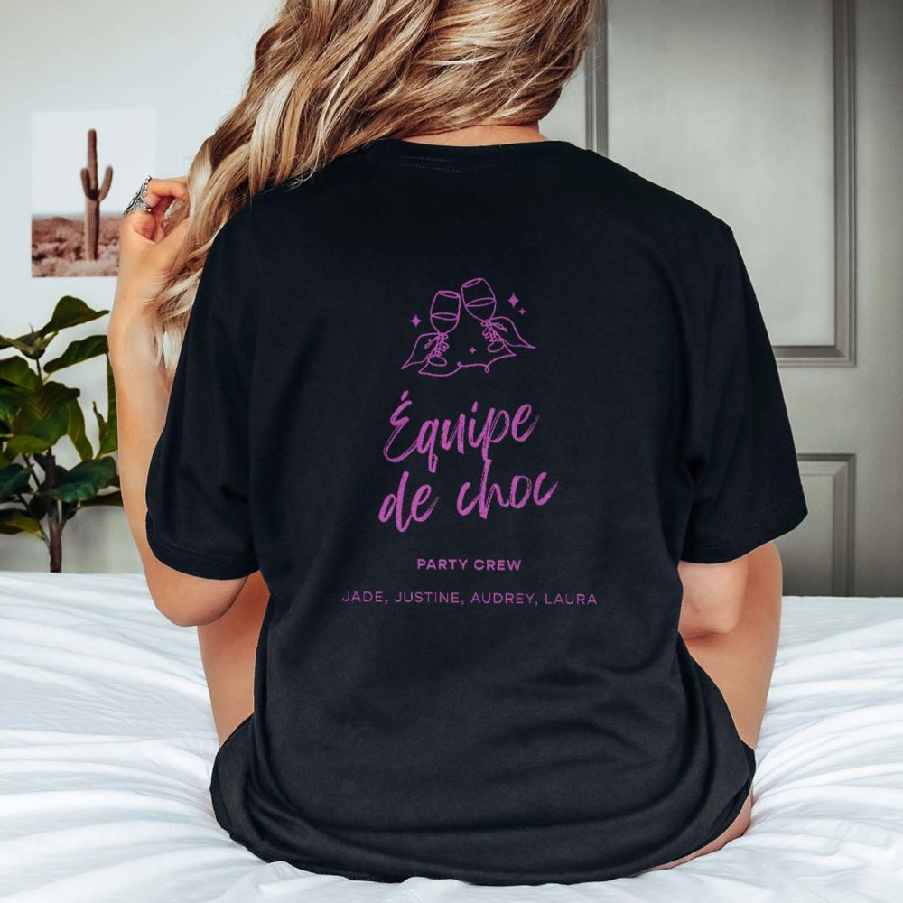 T-shirt personnalisé mariée avec symbole et texte