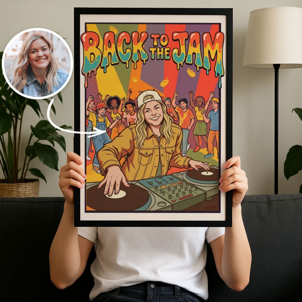 Poster personnalisé Soirée années 90 – Vous êtes le DJ