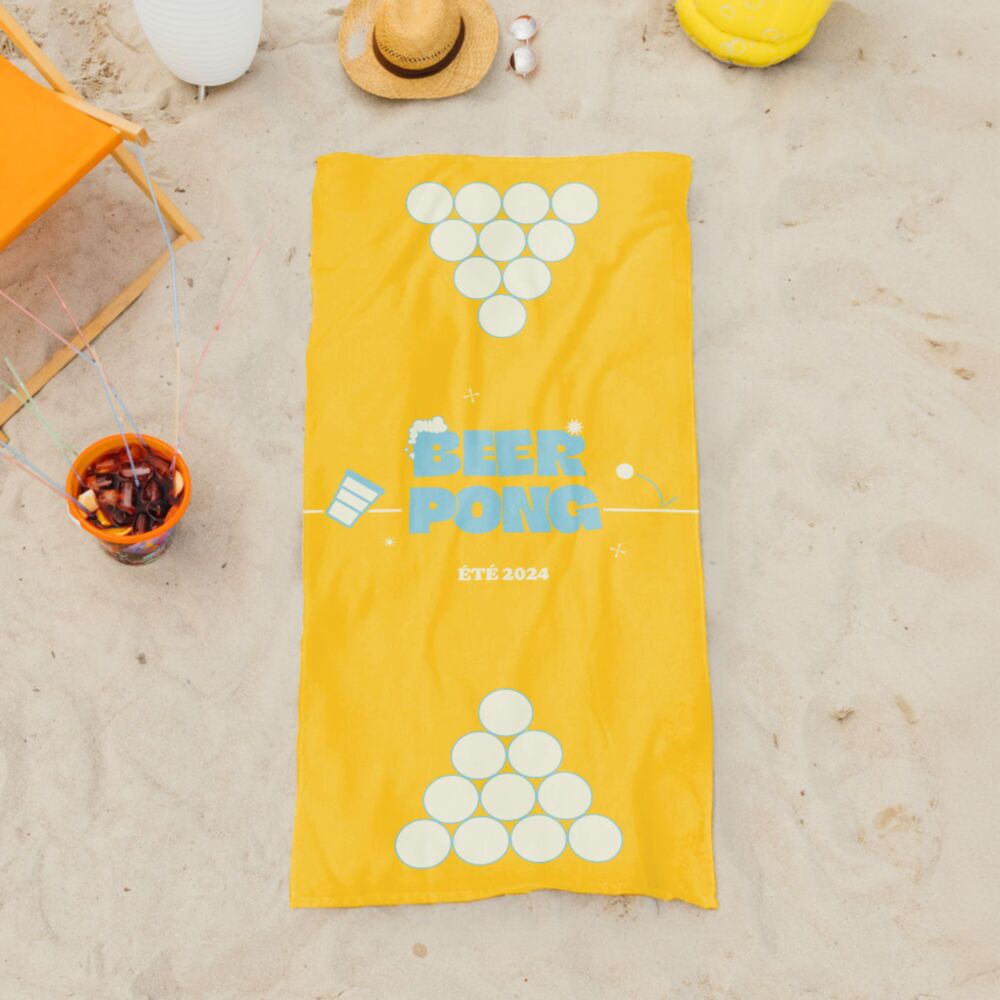Serviette personnalisée Beer pong