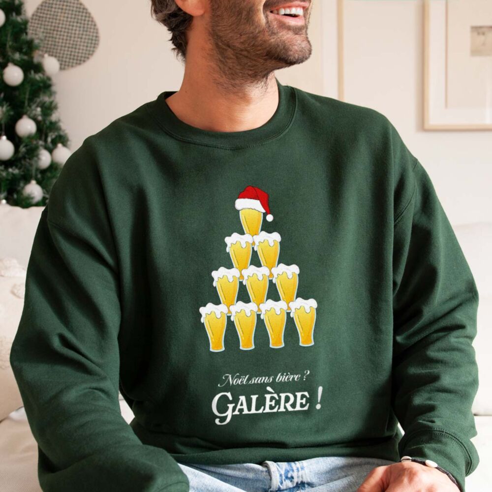Pull de Noël personnalisé Bière
