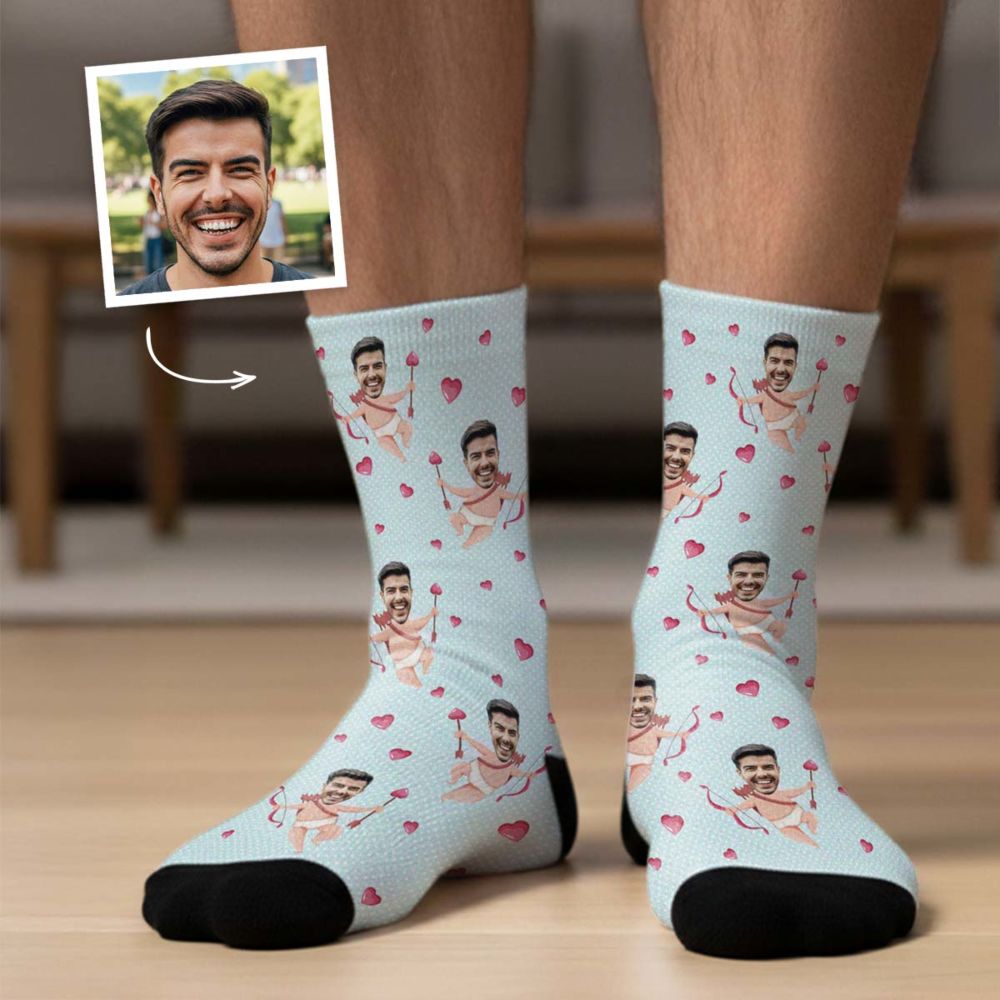 Chaussettes personnalisées Amour avec votre visage