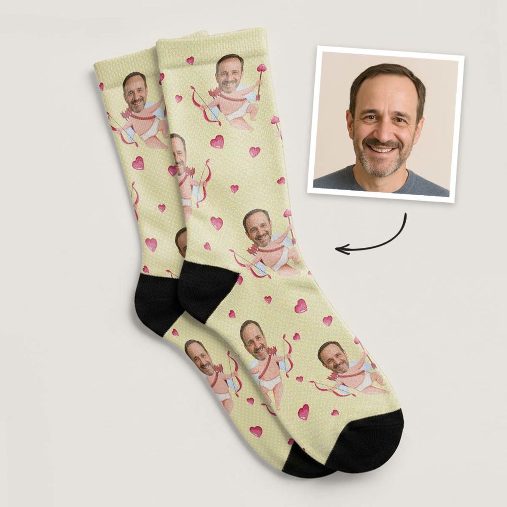 Chaussettes personnalisées Amour avec votre visage